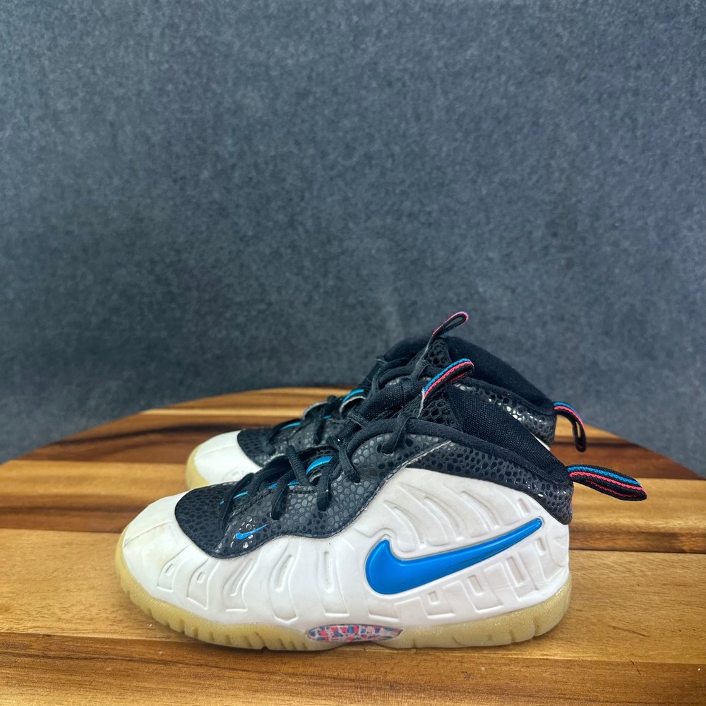 Nike Lil Posite One Toddler Sneakers White Black Blue Gum 843769-102 Size 10C - Picture 8 of 12